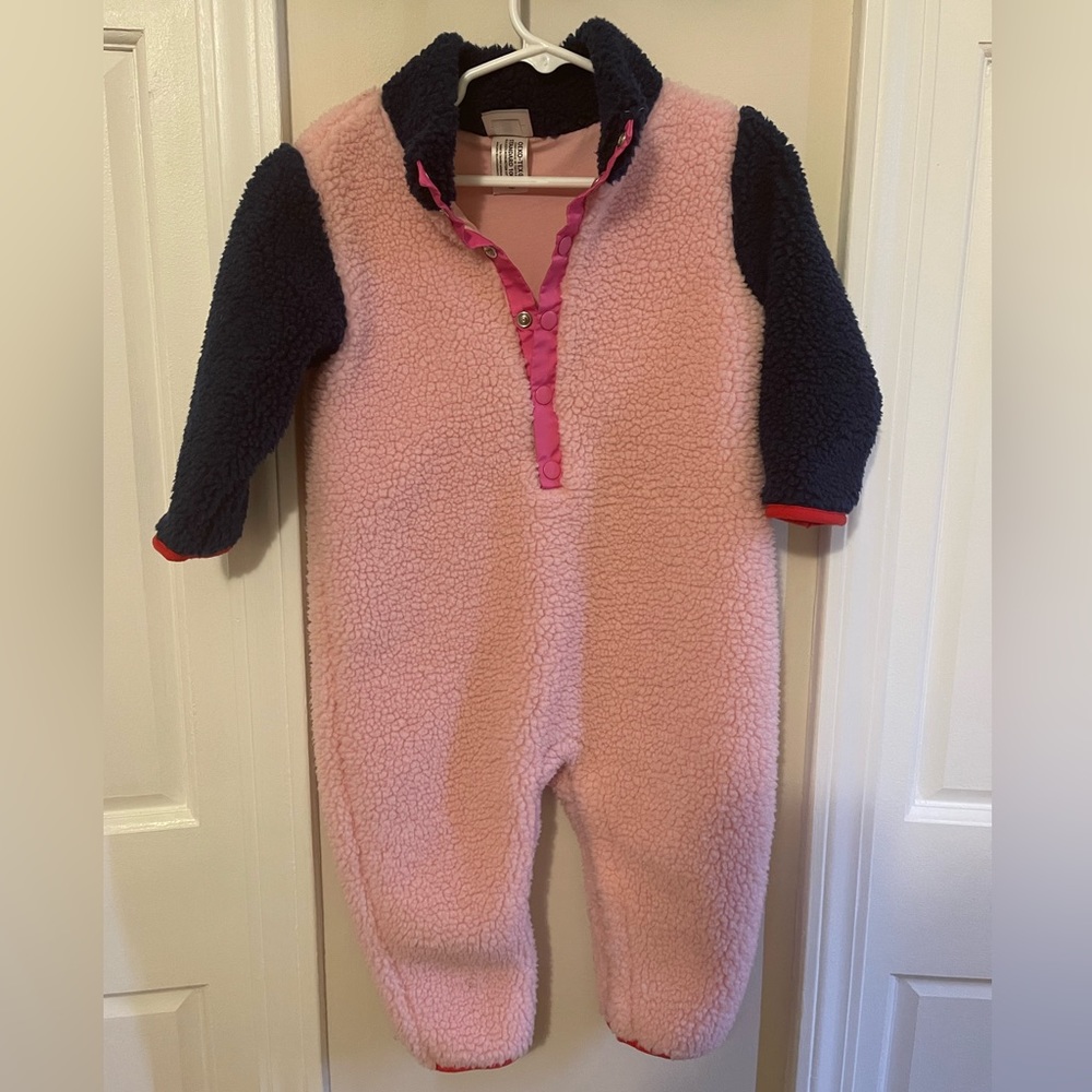 Hanna Andersson Baby Colorblocked Faux Shearling One Piece